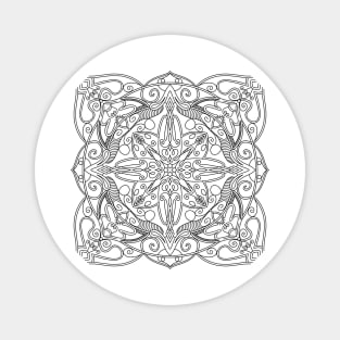 Hand Drawn Mandala Pattern Magnet